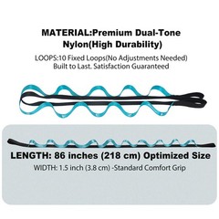 Stretching Strap with Loops for Physical Therapy,Yoga Strap for Stretching,Ho…