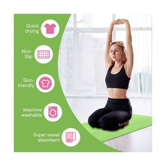 Yoga Towels, Non Slip Hot Yoga Mat Towel with Grip Dots,Super-A… FAST USA SHIP