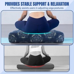 Rectangular Yoga Bolster Pillow for Meditation and Restorative Yoga