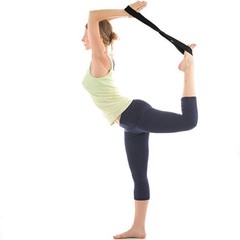Fitness Stretch Strap Black Waist Leg Yoga Band for Mobility and Recovery