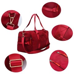 Sports Gym Bag for Women Travel Duffel Bag with Wet Pocket and Shoes Compartm…