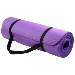 Exercise Yoga Mats 1/2-Inch Thick w/Carry Strap – Gym Pilates Meditation Fitness
