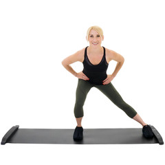 ProsourceFit Slide Board Mat for Exercise 6’ with End Stops, 6 feet, Black