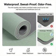 Premium TPE Yoga Mat – Eco-Friendly, 6mm Thick Non-Slip Mat for Yoga, Pilates…