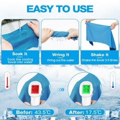 MENOLY 20 Pack Cooling Towels, 40″x12″ Cooling Towels for Neck and Face with …