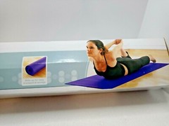 Athletic Works Yoga Mat Purple exercise 68 in L x 24 in W x 3 mm