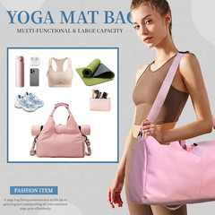 Yoga Mat Bag, Sport Yoga Gym Bag for Women, Lightweight Yoga Mat Bag Carrier wit
