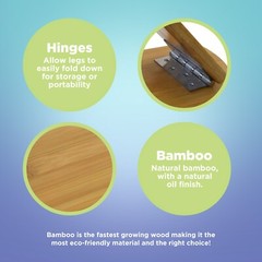 Ergonomic Bamboo Meditation Kneeling Bench-Portable Folding Stool-Leg Relaxation