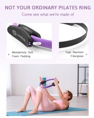 Pilates Ring Set 14 Inch Magic Circle with Padded Handles Mini Ball Resistance