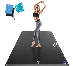 Premium Large Yoga Mat 72″x 48″x 9mm, Feel Free to Move, Non-Slip, Extra Wide…