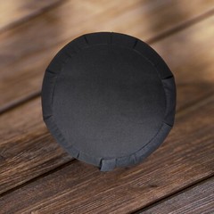 Hugger Mugger Zafu Meditation Yoga Zen Cushion Black Round 15in Husk USA