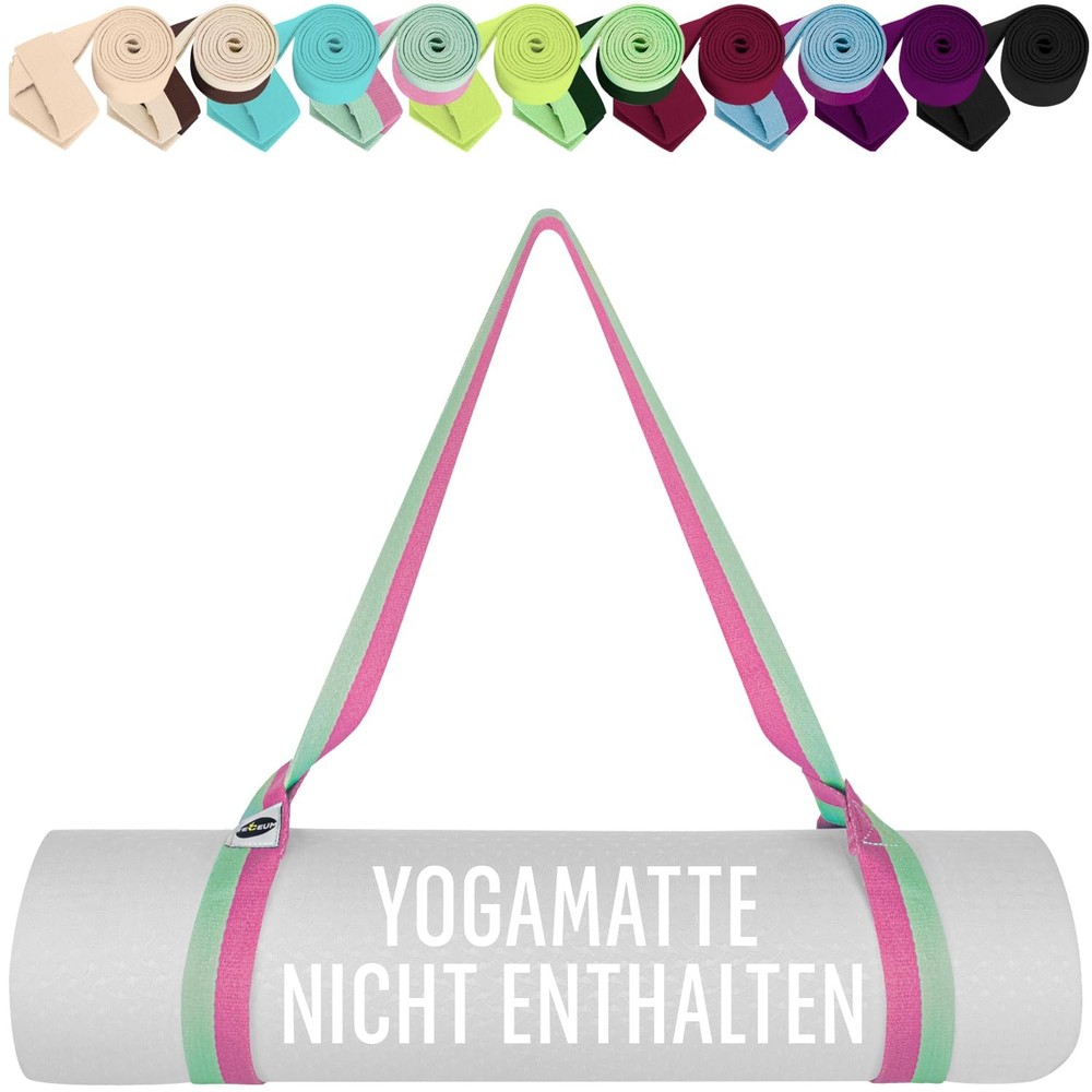 Premium Yoga Mat Sling Strap – Extra Soft & Thick Cotton – Skin Friendly…