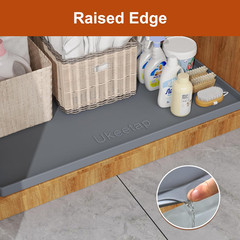 Ukeetap Extra Thick Silicone Mat Waterproof with Raised Edge 34″ X 22″