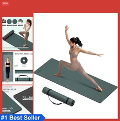 Yoga Mat 10mm Extra Thick 76×28 Inch Non-Slip TPE Exercise Mat with Carrying