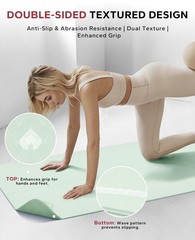 Foldable Yoga Mat – 72″x24″x0.24″ (6mm), Non-Slip TPE Exercise Mat for Home W…