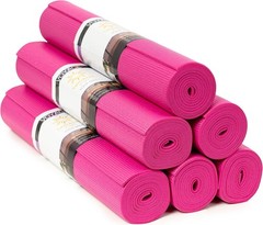 Voyage Yoga Mat 6 Pack 72″ x 24″ Professional Studio & Gym Bulk Yoga Mats 5mm