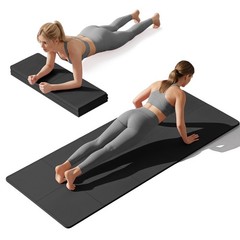 Foldable Yoga Mat Non Slip, Pilates Fitness Mats – 72″ x 24″ x 0.16″ Extra Wi…