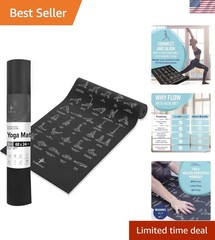 Yoga Mat for Women and Men – Large, 5mm Thick, 68 Inch Long, Non Slip Exercis…