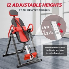 YOLEO Gravity Heavy Duty Inversion Table with Headrest & Adjustable Protectiv…