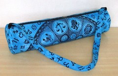 Indian Blue Zodiace Yoga Mat Carrier Bag Mandala Large Shoulder Strap