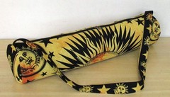 Yellow Burning Sun Yoga Mat Carrier Bag Hippie Mandala Cotton Bags With Shoulder