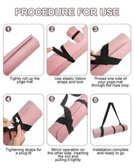 Fyroxx Yoga Mat carrier, premium yoga strap for carrying yoga mats with adjus…