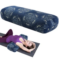 MABOZOO Yoga Bolster Pillow, Rectangular Yoga Bolster for Restorative Medita…