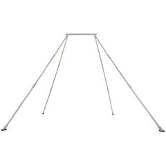 Portable Aerial Stand Yoga Swing Bar w/39Ft White Aerial Silk 551lbs Yoga Frame