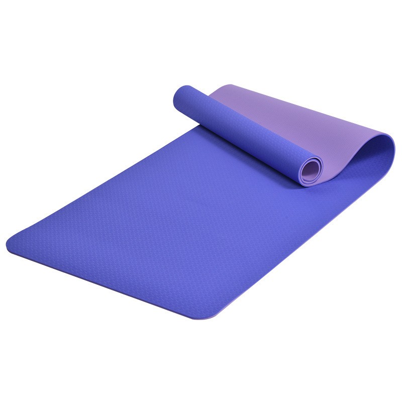 Two-tone TPE Yoga Mat, Extra Long, Women’s Fitness Mat, Non-slip, for Home Use