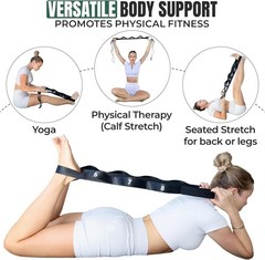 Lightweight Stretch Strap with Massage Ball for Improved Flexibility and Comfort
