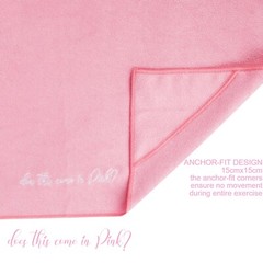 DoesThisComeInPink – Pink Microfiber Yoga Mat Towel Gym Corner Pockets Women