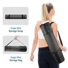 LFS Yoga Mat 31.5 inch 10mm Hangable Extra Wide and Extra Thick Non Slip Exer…