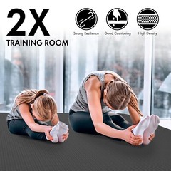 FrenzyBird Large Yoga Mat 6’x 4’（72”x 48”）—1/4″
