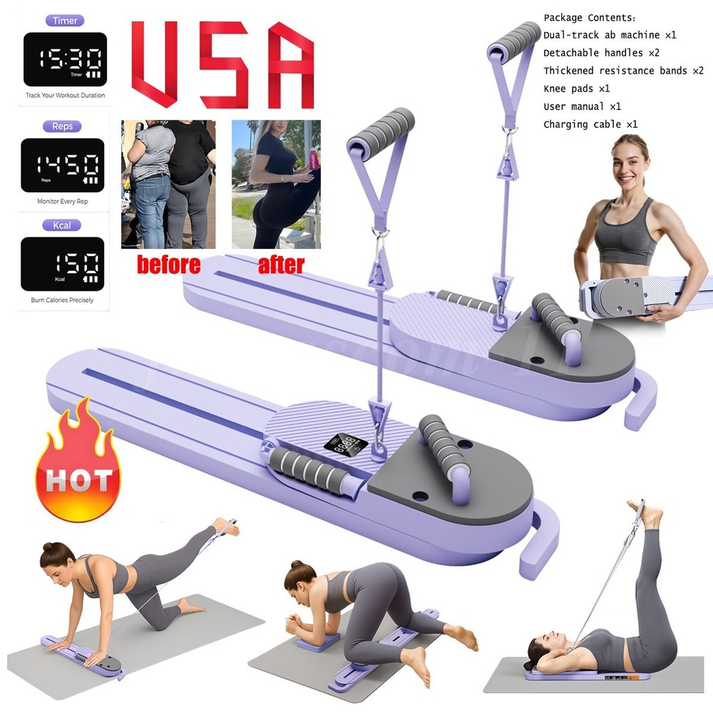 Pilates Board Pilates Reformer Set, Multi-Purpose Board for Home, 5 in 1 Pilates
