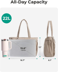 Yoga Mat Bag for Women, 22L Puffer Gym Bag for 40Oz Tumbler, Work Tote Handbag f