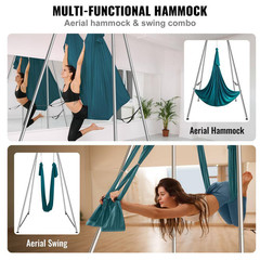 Aerial Yoga Frame and Yoga Hammock 9.67 Ft. H Professional Yoga Swing Stand Come