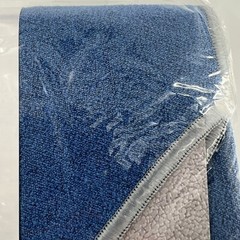 Aviska Yoga Mat Towel Deep Sea Blue Grey Trim Boho Athletic Soft New Absorbent