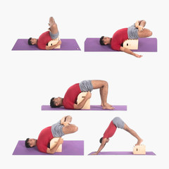 Yoga Viparit Karani Box B, Yoga Bench, Iyengar yoga prop, Yoga prop