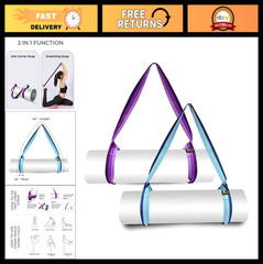 Adjustable Yoga Mat Carrier Strap | Comfy Sling Holder for Easy Transport | Thic