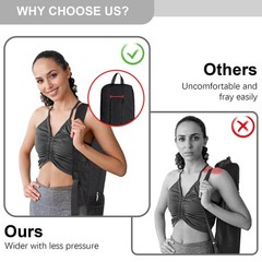 Yoga Mat Bag Carrier Side Mesh Zipper Pocket Exterior Wet Compartment Lightwe…