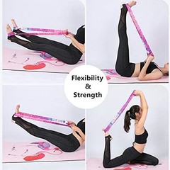 Yoga Mat Carrier Strap, Adjustable, Thick Cotton Blend, 2-in-1 Stretching Band