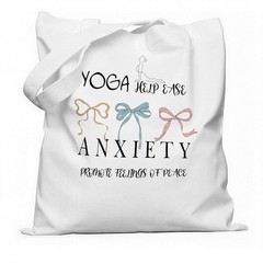Nihilform Yoga & Anxiety Relief Canvas One Size, White Funny Inspirational-13