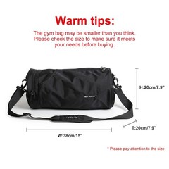 Small Sports Gym Bag Workout Lightweight Duffel Bags for Men and Women Black …