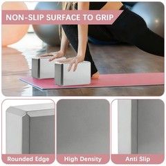 4 Pack Yoga Blocks Premium EVA Foam Blocks for Pilates Workout, Stretching, …
