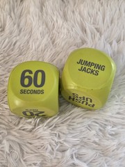 Lime Green Workout Cubes HIIT Interval Workouts Exercises