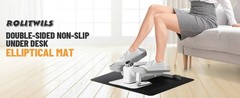 Under Desk Elliptical Mat – Non-Slip Exercise Equipment for Peloton Bike, Small