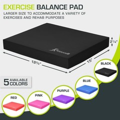 Exercise Balance Pad, Non-Slip Cushioned Foam Mat & Knee Pad for Fitness and …