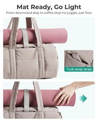 Reiki Gym Bag for Women Puffy Yoga Mat Travel Large 24L 24L-Jet Black