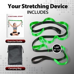 Stretching Strap with Loops for Physical Therapy,Yoga Strap for Stretching,Ho…