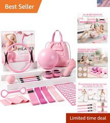 All-in-One Pilates Essentials Kit with Ring, Ball & Bands – Ideal for Home Use